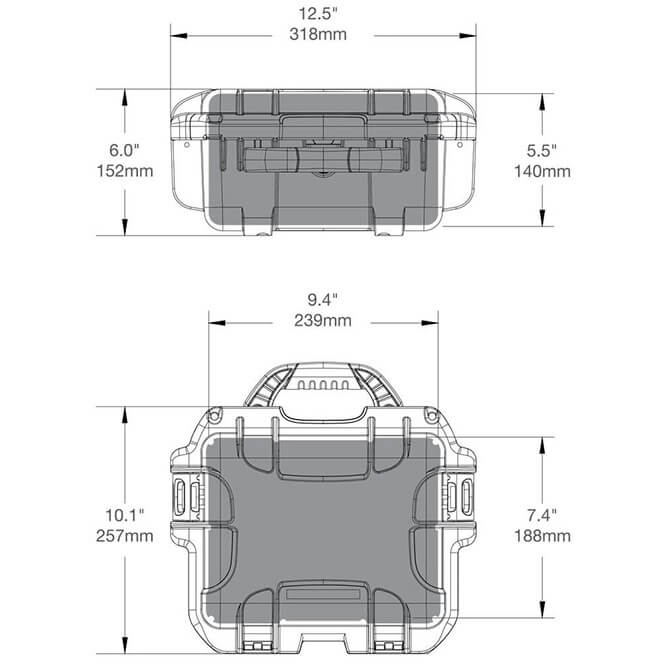 Nanuk Media 905 DJI Spark Dimensions