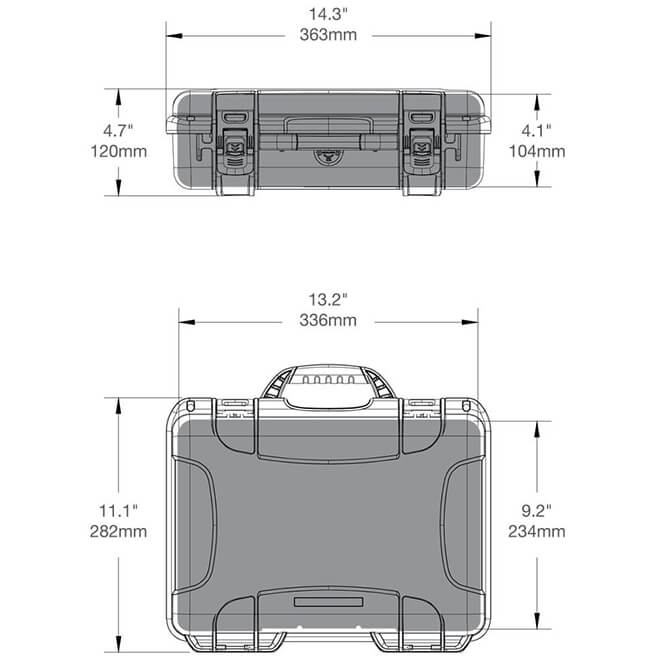 Nanuk Media 910 DJI Osmo Dimensions