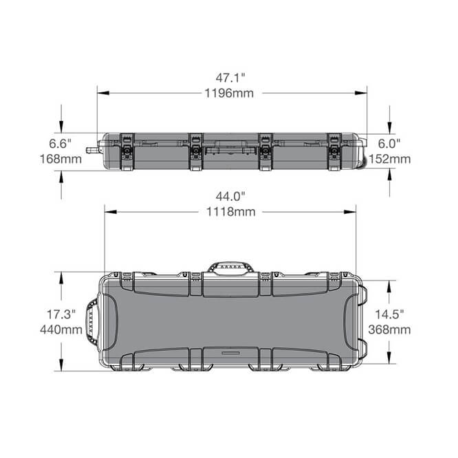 Nanuk Firearms 990 AR15 Rifle Case Dimensions