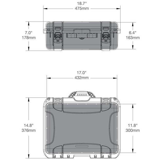 Nanuk Media 925 For nikon Dimensions