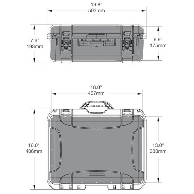 Nanuk Media 930 Pro Photo Kit Dimensions