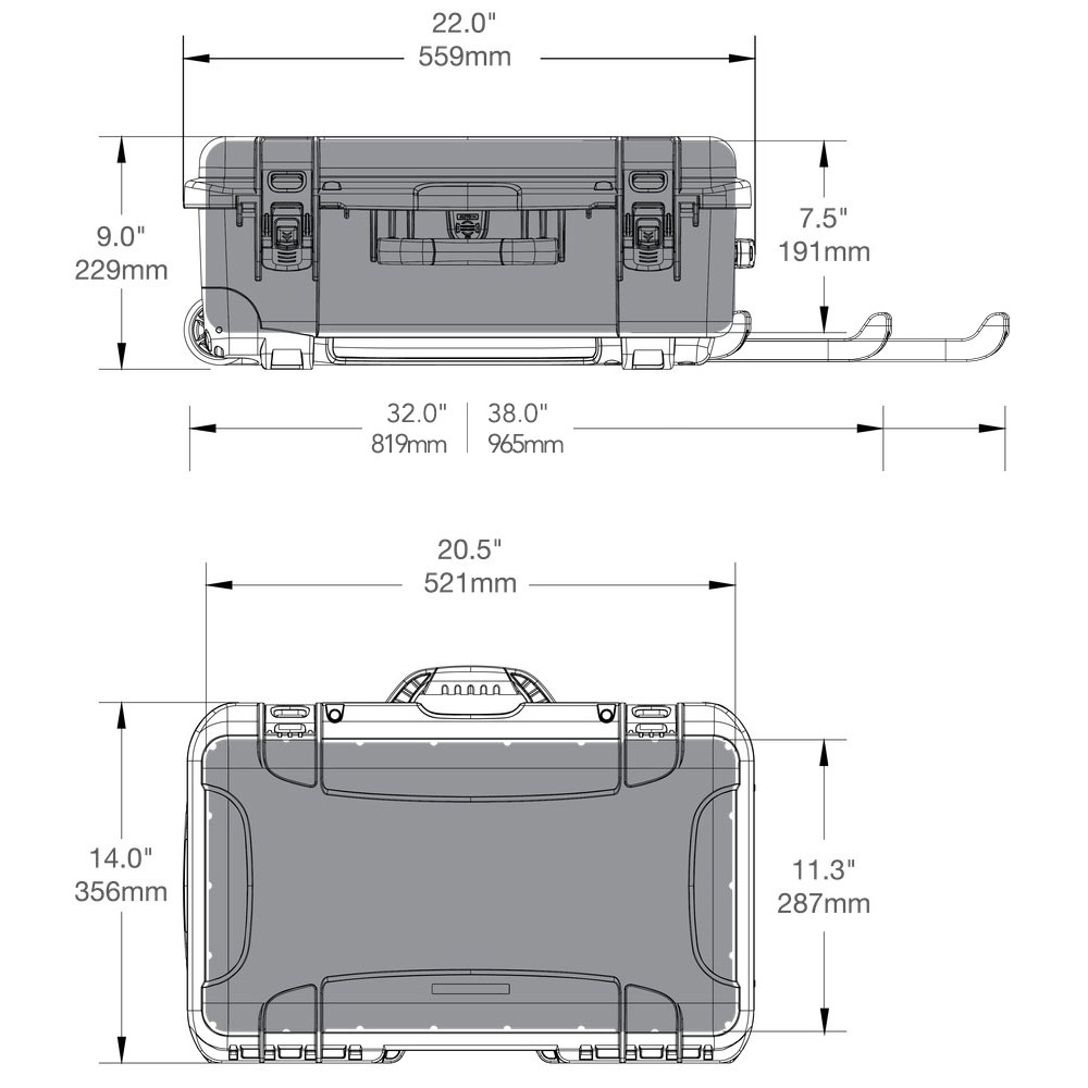 Nanuk Media 935 Sony Dimensions